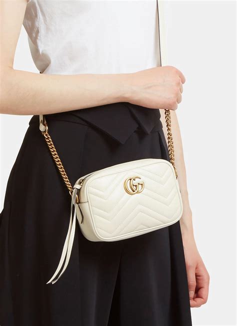 gucci white marmont mini|Gucci Marmont mini bag wallet.